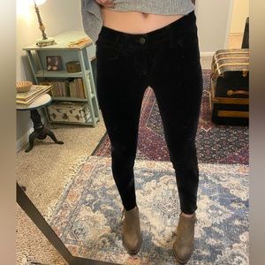 J Brand black corduroy skinny pants